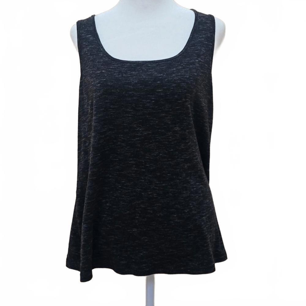 Chic Sonoma Heather Black Tank Top - Perfect for Layering, 1X